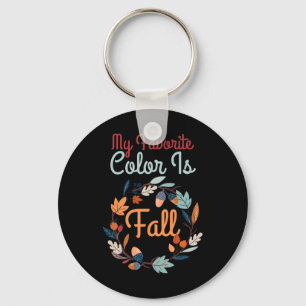 My Favourite Colour Is Fall Fun Cute Autumn Key Ring