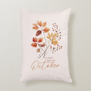 My Favourite Colour Is October –Autumn Leaves & Pi Decorative Cushion