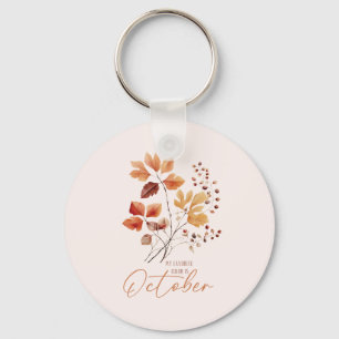 My Favourite Colour Is October –Autumn Leaves & Pi Key Ring