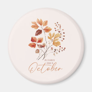 My Favourite Colour Is October –Autumn Leaves & Pi Magnet