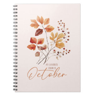 My Favourite Colour Is October –Autumn Leaves & Pi Notebook