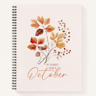 My Favourite Colour Is October –Autumn Leaves & Pi Notebook
