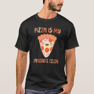 My Favourite Colour Is Pizza  Pepperoni Slice Doug T-Shirt