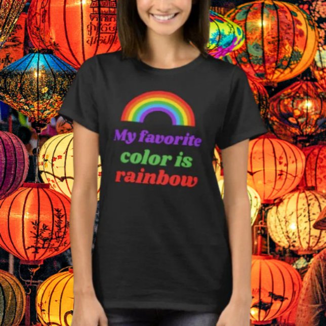 My Favourite Colour Is Rainbow T-Shirt (Creator Uploaded)