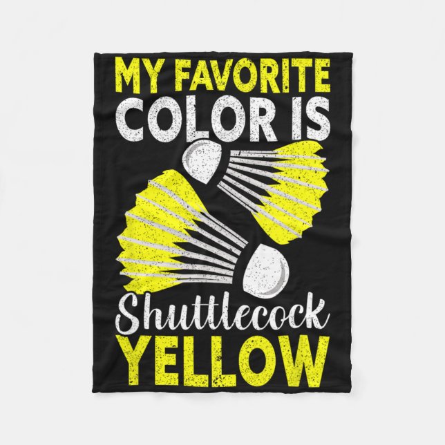 My Favourite Colour Is Shuttle Yellow Funny Dminto Fleece Blanket (Front)