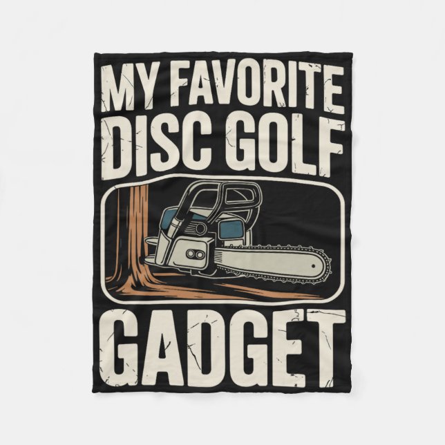 My Favourite Disc Golf Gadget Funny Disc Golf _3  Fleece Blanket (Front)