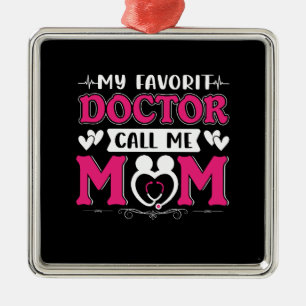 My Favourite Doctor Call Me Mum Metal Tree Decoration