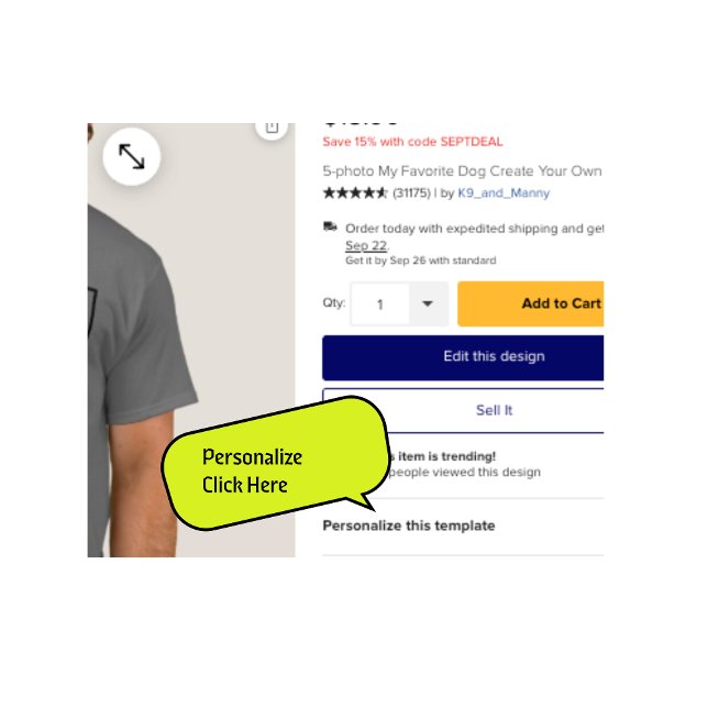 My Favourite Dog Create Your Own 5-panel T-Shirt (Creator Uploaded)