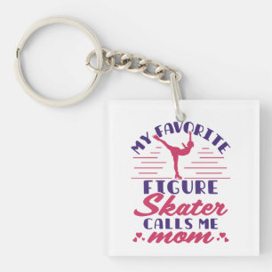 My Favourite Figure Skater Calls Me Mum Key Ring