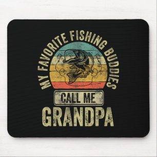 My Favourite Fishing Buddies Call Me Grandpa Shirt Mouse Mat