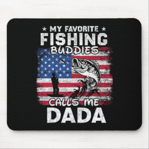My Favourite Fishing Buddies Calls Me Dada Fishing Mouse Mat