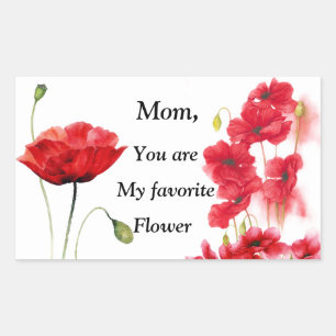 My Favourite Flower Rectangular Sticker