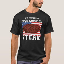 My Favourite Food Group Is Steak American Flag
