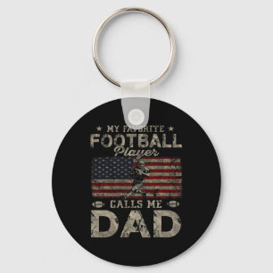 My Favourite Football Player Calls Me Dad Father's Key Ring