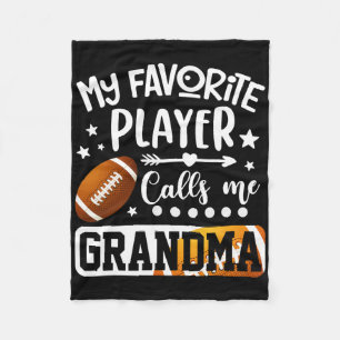 My Favourite Football Player Calls Me Grandma Fleece Blanket