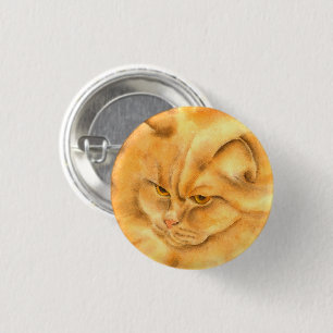 My favourite ginger cat   3 cm round badge