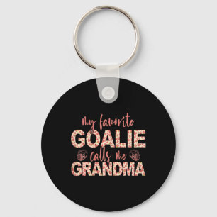 My Favourite Goalie Calls Me Grandma Hockey Goalie Key Ring