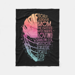 My Favourite Goalie Calls Me Mum Goalie Lacrosse M Fleece Blanket