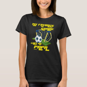 My Favourite Goalie Calls Me Papa Soccer Player Fa T-Shirt