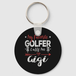 My Favourite Golfer Calls Me Gigi Disc Golf Frisbe Key Ring