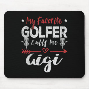 My Favourite Golfer Calls Me Gigi Disc Golf Frisbe Mouse Mat