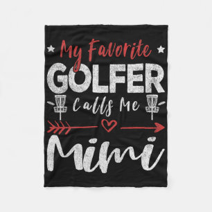 My Favourite Golfer Calls Me Mimi Disc Golf Frisbe Fleece Blanket