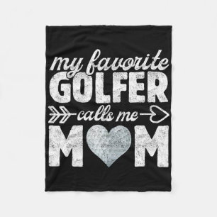 My Favourite Golfer Calls Me Mum Funny Golf Mummy Fleece Blanket