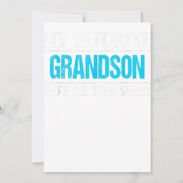 My Favourite Grandson Gave Me This Family Gift Holiday Card (Front)