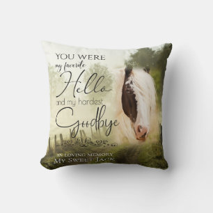 My Favourite Hello Country Horse Pet Memorial PHOT Cushion