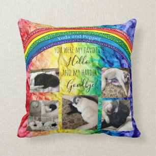 My Favourite Hello  Pet Memorial PHOTO Throw Pillo Cushion