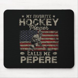 My Favourite Hockey Player Calls Me Pepere Father& Mouse Mat