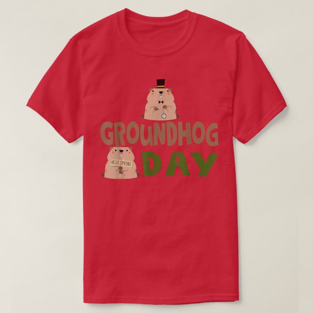 My Favourite Holiday Ground Hog Groundhog day T-Sh T-Shirt (Design Front)