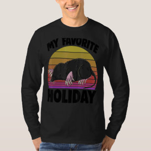 My Favourite Holiday Mole Women Cute Little Mole T-Shirt