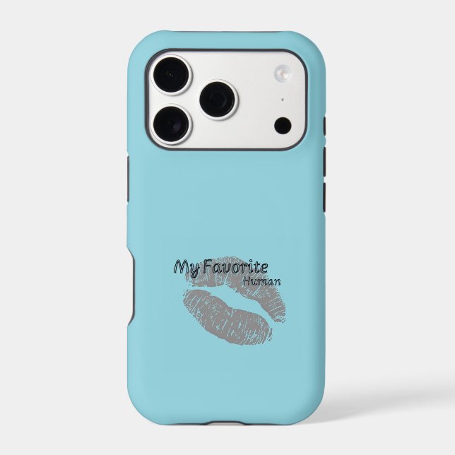 My Favourite Human iPhone 17 Case – Romantic Lips  (Back)
