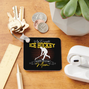 My Favourite Ice Hockey Player Calls Me Mum Funny Key Ring