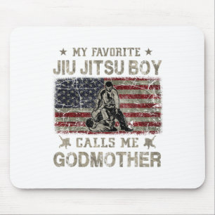 My Favourite Jiu Jitsu Boy Calls Me Godmother Moth Mouse Mat