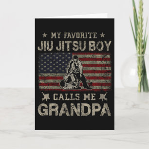 My Favourite Jiu Jitsu Boy Calls Me Grandpa Father Card