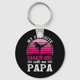 My Favourite Karate Girl Calls Me Papa Father's Da Key Ring