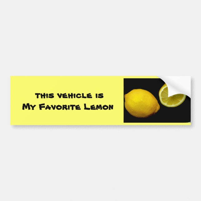My Favourite Lemon Bumper Sticker (Front)