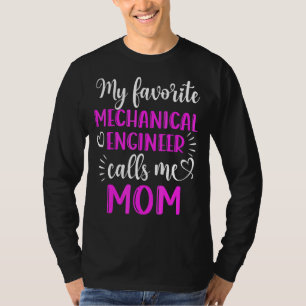 My Favourite Mechanical Engineer Calls Me Mum Moth T-Shirt