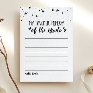 My favourite memory Bridal Shower or Hen Party Car Invitation