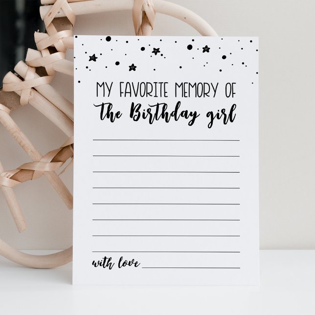 My Favourite Memory Of The Birthday Girl Card (Creator Uploaded)