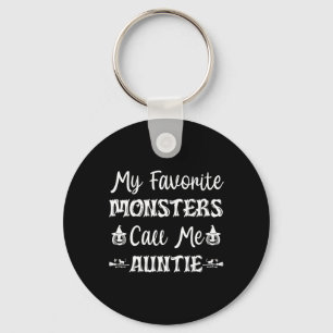 My Favourite Monsters Call Me Auntie Fun Cat Aunt  Key Ring