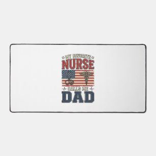 My Favourite Nurse Calls Me Dad Vintage Shirt Desi Desk Mat