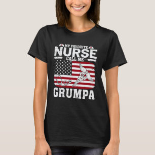 My Favourite Nurse Calls Me Grumpa Vintage America T-Shirt
