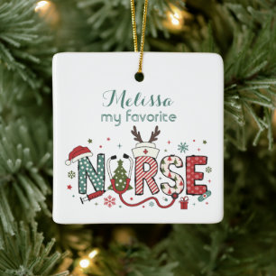 My Favourite Nurse Christmas Ornament
