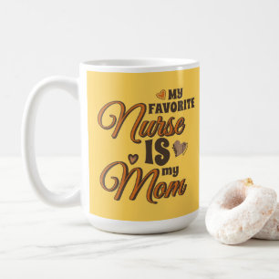 My Favourite Nurse Is My Mum Retro Vibes Coffee Mug