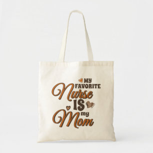 My Favourite Nurse Is My Mum Retro Vibes Tote Bag