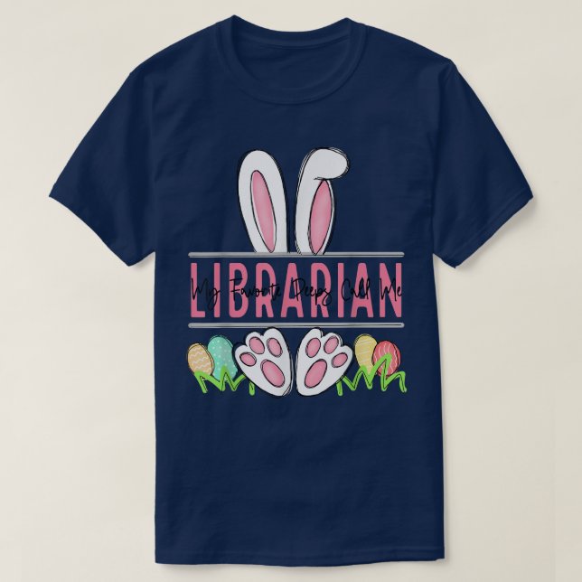 My Favourite Peep Call Me Librarian Happy Easter D T-Shirt (Design Front)