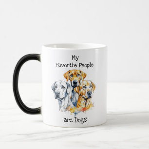 My Favourite People are Dogs Magic Mug
